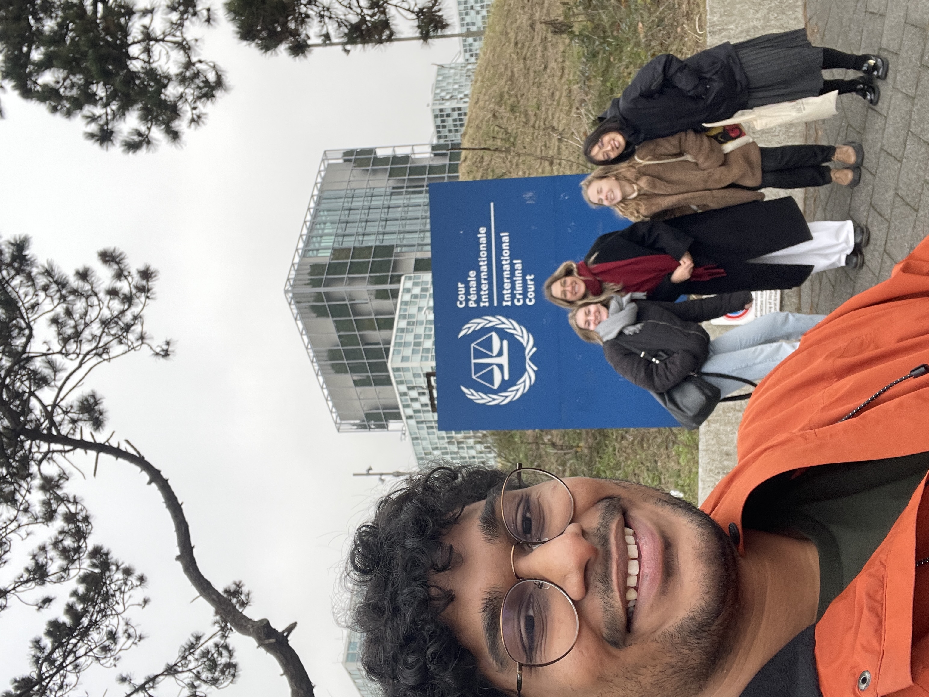 Group photo outside the International Criminal Court building